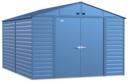 Arrow Select Steel Storage Shed, 10x14, Blue Grey