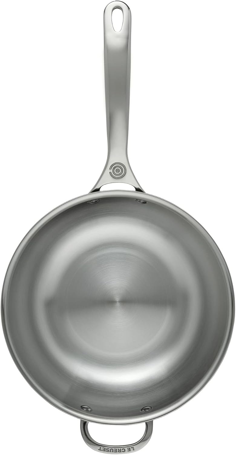 Le Creuset Tri-Ply Stainless Steel 3.5 Quart Saucier Pan