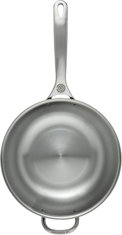Le Creuset Tri-Ply Stainless Steel 3.5 Quart Saucier Pan