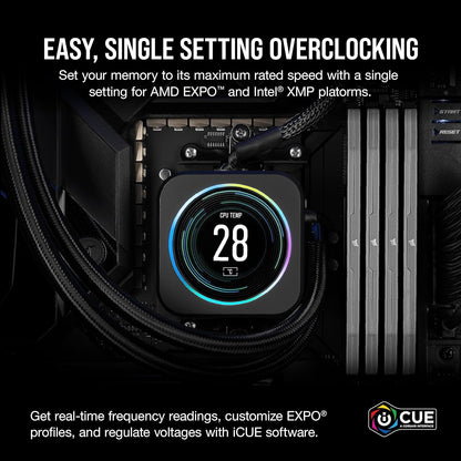 CORSAIR Vengeance DDR5 RAM 32GB (2x16GB) Up to 6000MHz CL30-36-36-76 1.40V AMD EXPO Intel XMP 3.0 Computer Memory – Grey (CMK32GX5M2B6000Z30)