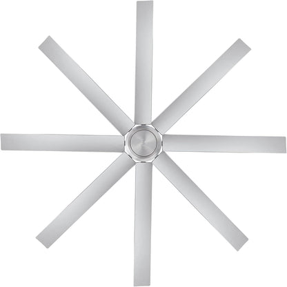 WAC Lighting Mocha XL 8 Blades Aluminum Smart Ceiling Fan in Brushed Nickel