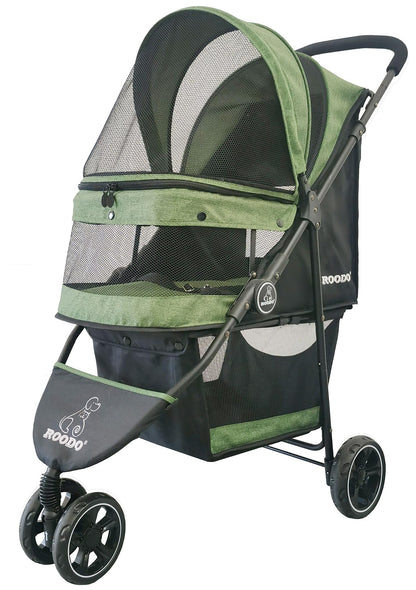ROODO 3 Wheel Pet Stroller - Lightweight & Portable Jogger