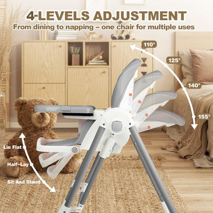 OUTLITT High Chair for Babies & Toddlers - 3-in-1 Convertible
