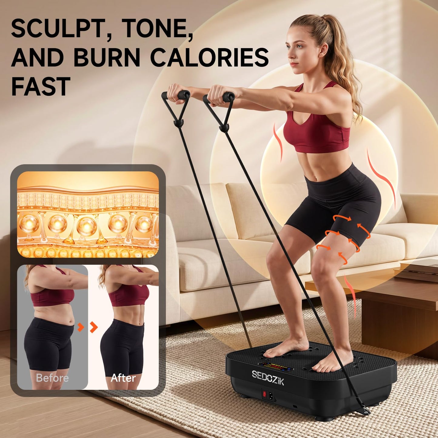 SEDOZIK Vibration Plate Exercise Machine for Weight Loss