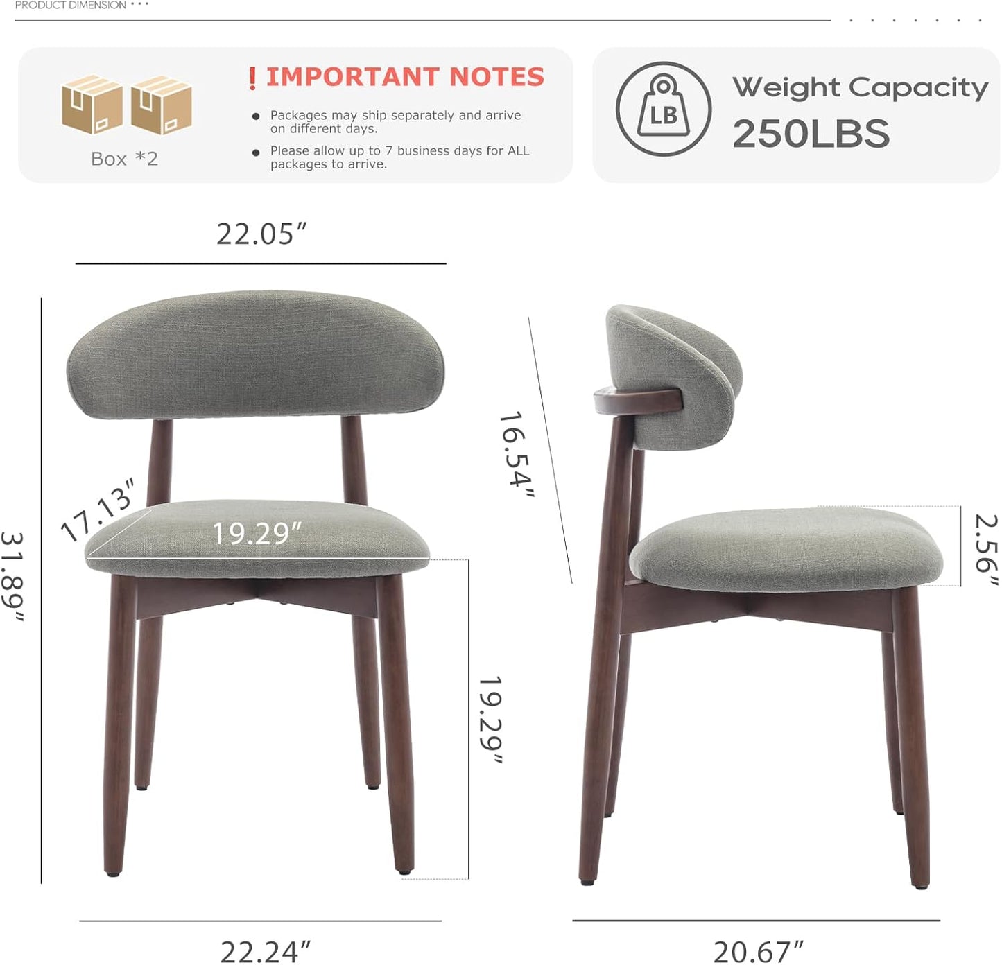 COLAMY Wooden Dining Room Chairs Set of 4, Modern Upholstered Fabric Dining Chairs, Farmhouse Kitchen Side Chair with Foot Pegs, Green