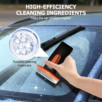 Handheld Glass Oil-Film Remover, 2026 New Upgrade Emulsion Cleaner Glass Cleaning Board, Automotive Oil Film Cleaning Brush for Car Windows (2, One Size)