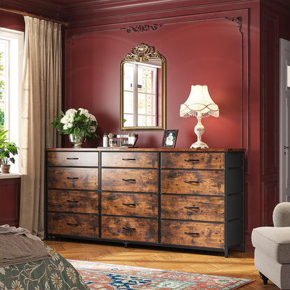 ROMORGNIZ 55" Dresser with 12 Drawers for Bedroom & TV