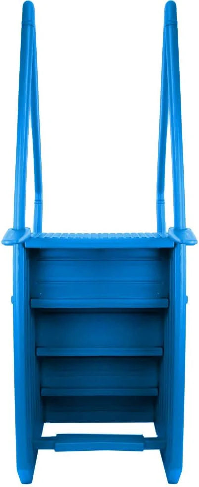 Select Anti-Slip in-Pool Steps | Gray | for Above Ground Swimming Pools | Can Mount to Decks 48" to 54" H | Safety Stairs Capacity Up to 300 lbs