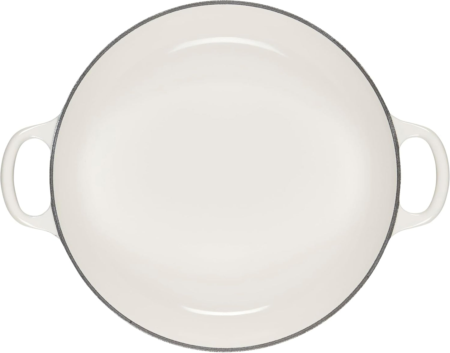 Le Creuset Enameled Cast Iron Signature Petal Braiser, 2.25 qt., White w/Gold Knob