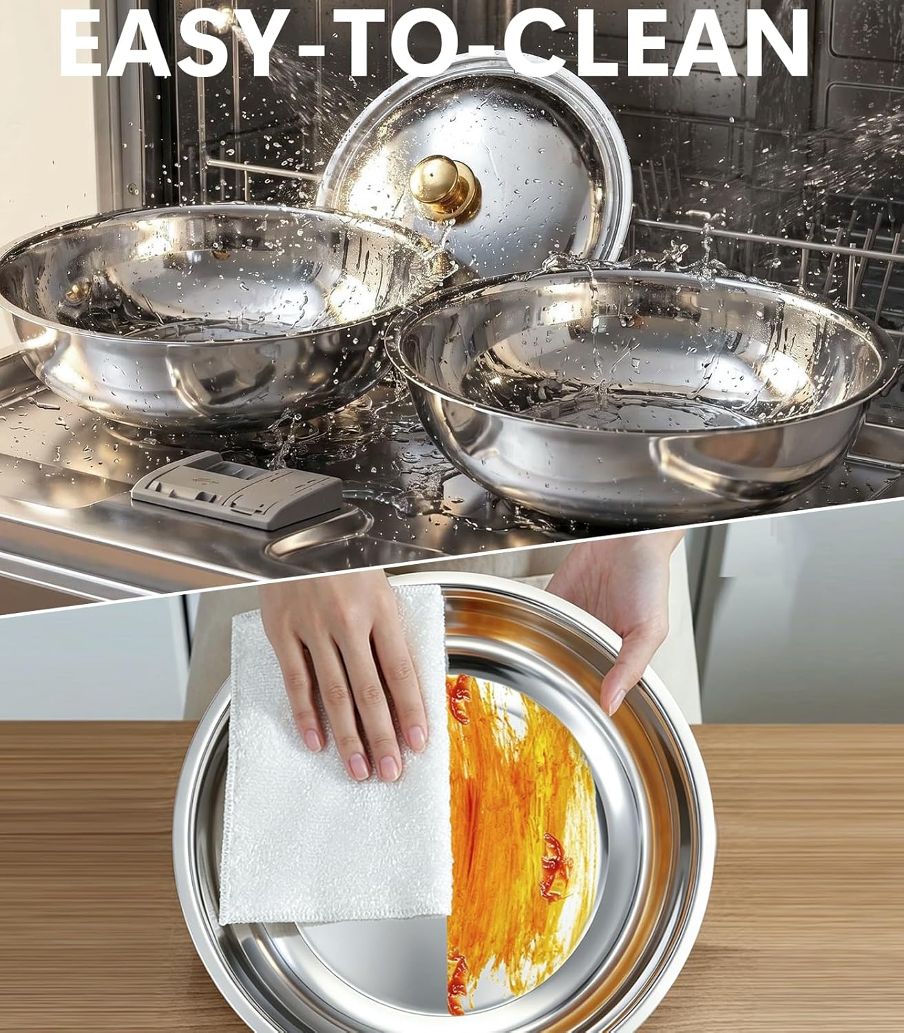 Beviliu 8QT Chafing Dishes for Buffet 4 Pack, Ultra-Large Capacity Warming Trays for Large Gatherings, 8QT Food Warmers for Parties Buffet, Catering Supplies Buffet Display Chafing Dish for Parties