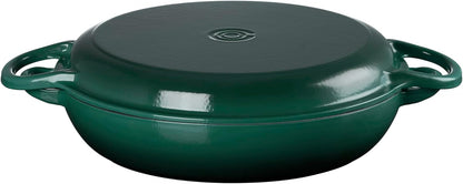 Le Creuset Enameled Cast Iron Multifunction Braiser with Grill Pan Lid, 3.5 qt., Artichaut