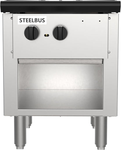 Commercial Single Burner Wok Range with Storage Cabinet, 90,000 BTU Heavy Duty Cast Iron, Natural Gas/Propane, Stainless Steel Restaurant Stockpot Stove for Professional Kitchens