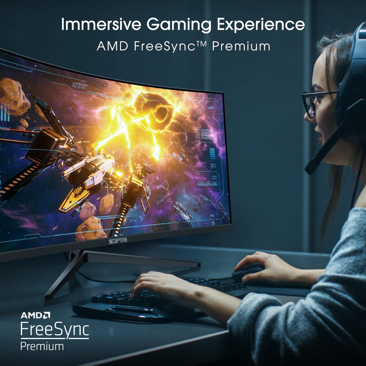 SCEPTRE 34-Inch Curved Ultrawide WQHD Monitor, 180Hz