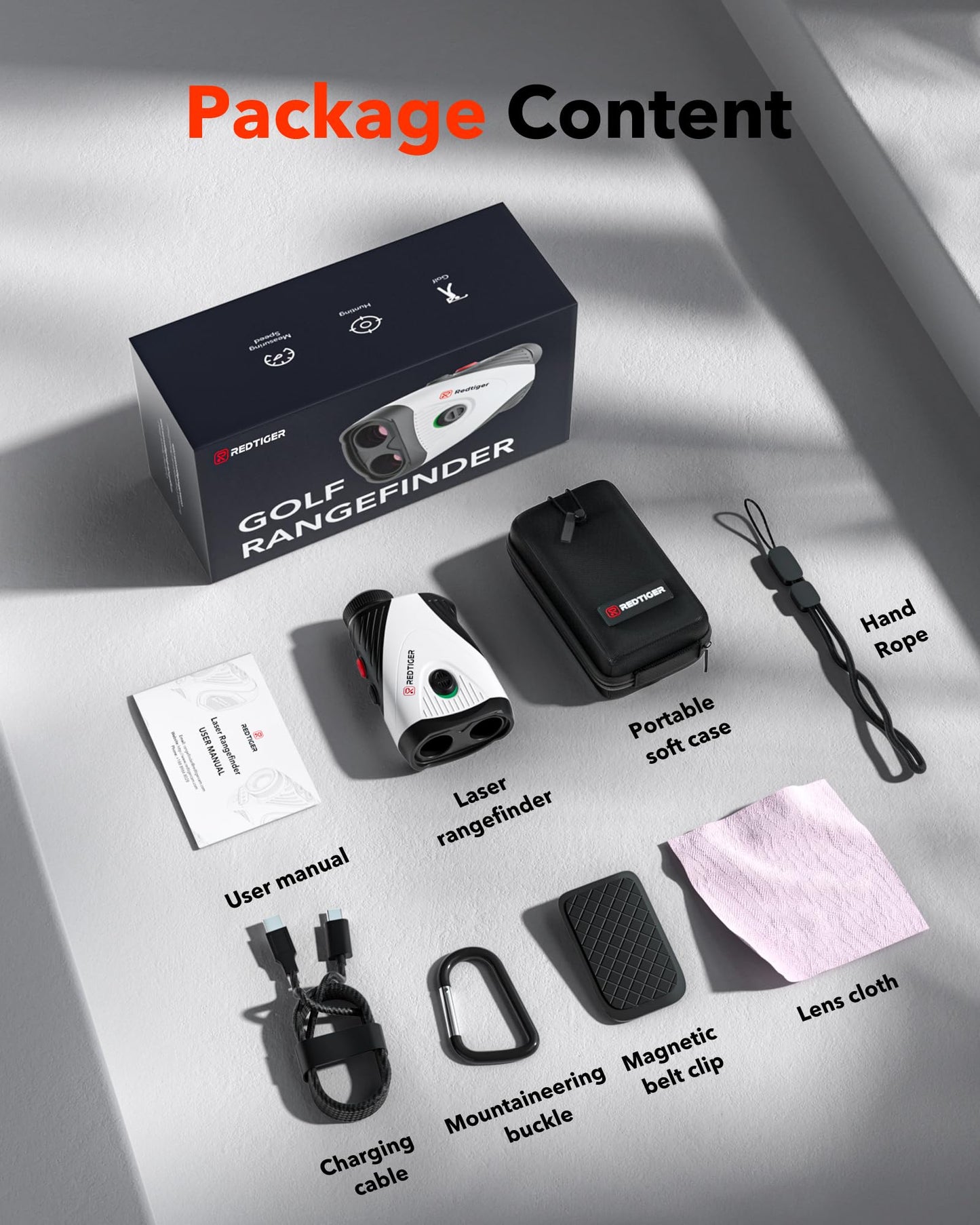 REDTIGER GolfVue Series 1 Rangefinder - 1200 Yards, Slope Switch