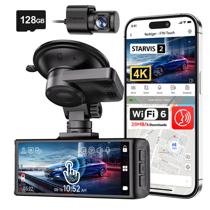 REDTIGER 4K STARVIS 2 Dash Cam Front & Rear with GPS