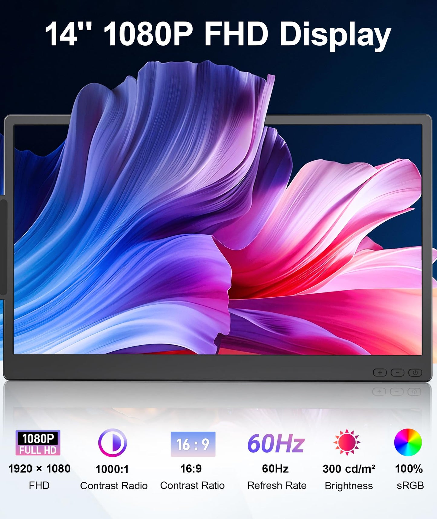 ORFIBZ Laptop Screen Extender 14" FHD 1080P Dual Monitor