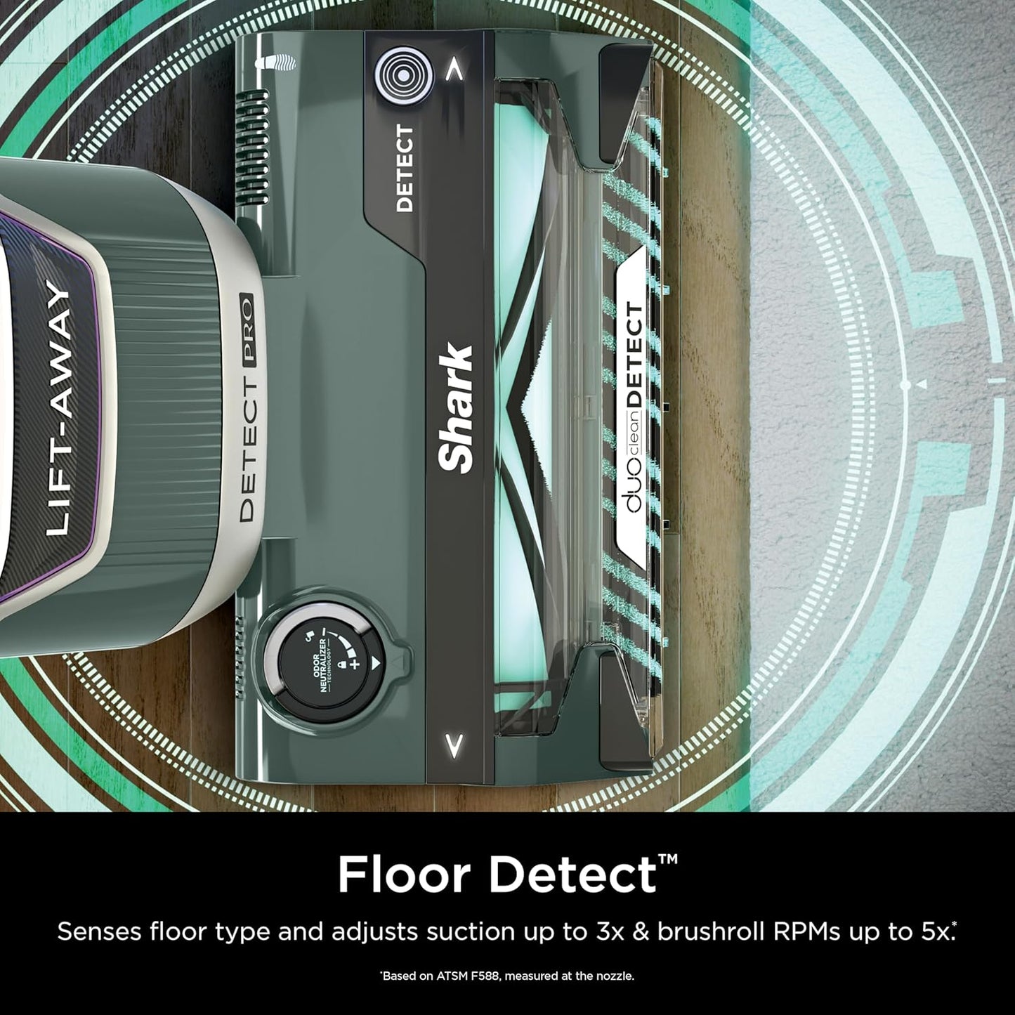 Shark Detect Pro Lift-Away ADV Bagless Upright Vacuum with DuoClean Detect, HEPA Filter, Anti-Allergen, Powerful Suction, and Odor Neutralizer Technology, Evergreen, LA802