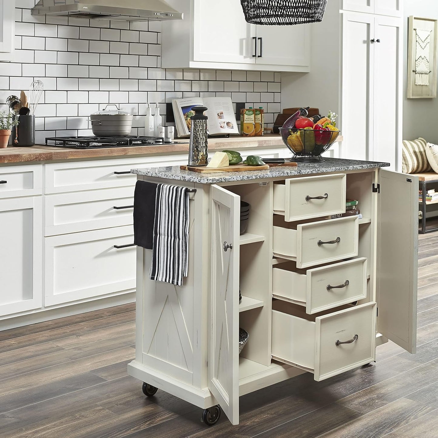 Seaside Lodge Granite Top Kitchen Cart by homestyles