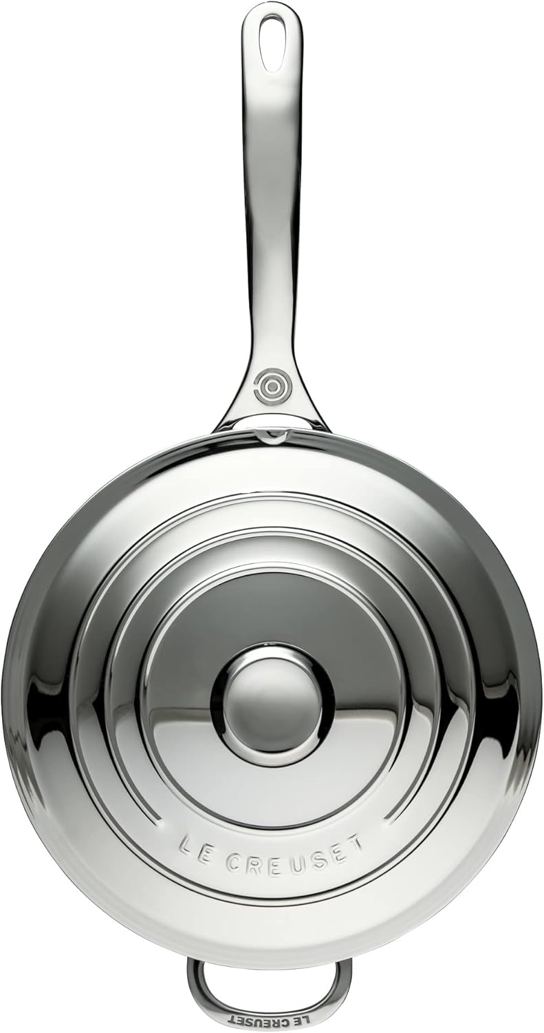 Le Creuset Tri-Ply Stainless Steel 3.5 Quart Saucier Pan