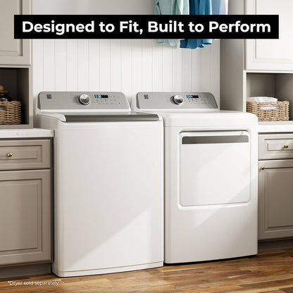 Kenmore 4.4 cu. ft. Top Load Washer with Triple Action Agitator for Tough Dirt & Stains - Reduce Laundry Time with Accela Wash & Express Wash - LED - White