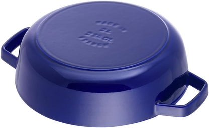 Staub 40511 HS-476-P2 0 with Chistera Cast Iron 28 cm Dark Blue
