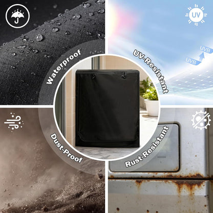 Washing Machine Cover - Heavy Duty Thick Oxford Fabric, Outdoor Waterproof/Dustproof/Anti-UV, Fits Most Front-Load Washer/Dryer, 33"D x 29"W x 39"H-2Pcs