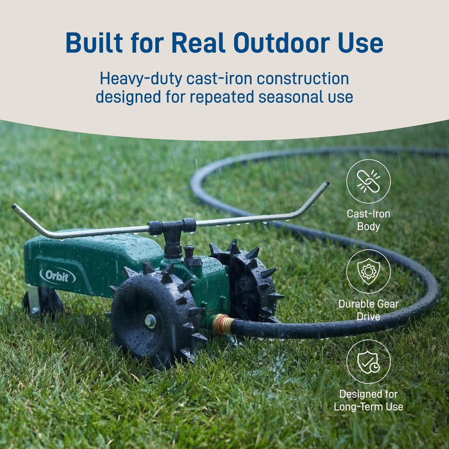 ORBIT Traveling Tractor Water Sprinkler System
