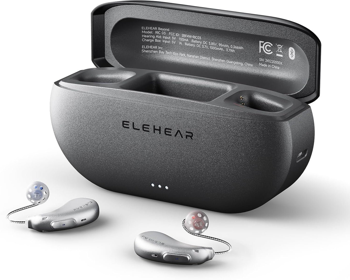 ELEHEAR-Beyond OTC Hearing Aids, AI Powered Speech Enhancement, Superior Sound Quality, Connectivity with iOS or Android Devices via Bluetooth 5.3, for Seniors and Adults