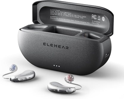 ELEHEAR-Beyond OTC Hearing Aids, AI Powered Speech Enhancement, Superior Sound Quality, Connectivity with iOS or Android Devices via Bluetooth 5.3, for Seniors and Adults