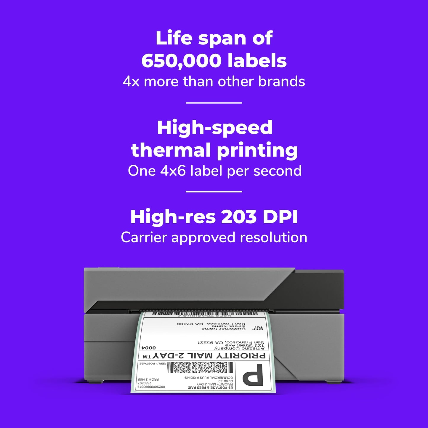 ROLLO USB Shipping Label Printer - 4x6 Thermal Label Maker