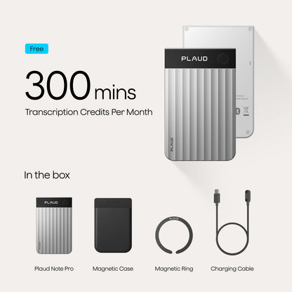 PLAUD Note Pro AI Voice Recorder - Transcribe, Summarize, App Control, 112 Languages
