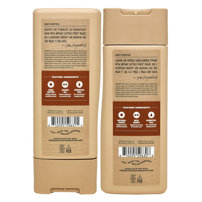 Dr. Squatch Men's Natural Shampoo and Conditioner Set – Sulfate & Paraben Free Natural Shampoo and Conditioner for Men – Scalp Nourishing Formula – Wood Barrel Bourbon (11 fl oz, 2-Pack)