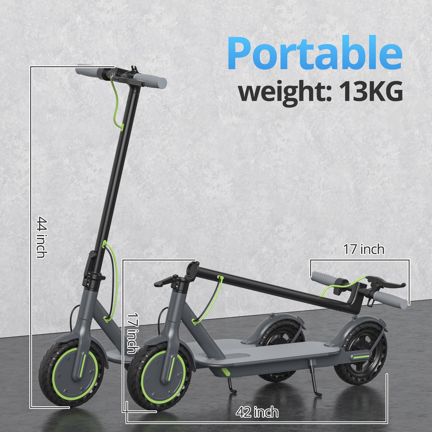 ROINSIDE Electric Scooter - Long-Range, Fast, Foldable Escooter