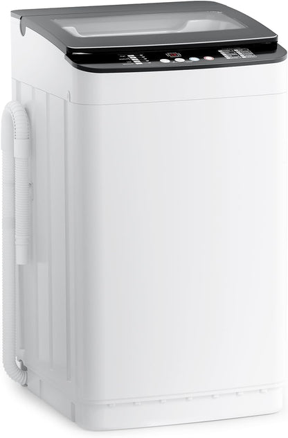 Auertech 28 lbs Portable Washing Machine, Fully Automatic Portable Washer with LED Display, 10 Wash Cycles, 5 Water Levels, 24H Delays, Top Load Washing Machine for Apartment, RV, Dorm, Home