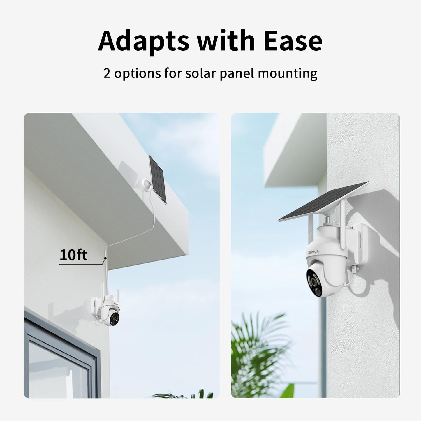 SEHMUA 2K Wireless Outdoor Security Cameras - 360Â° View