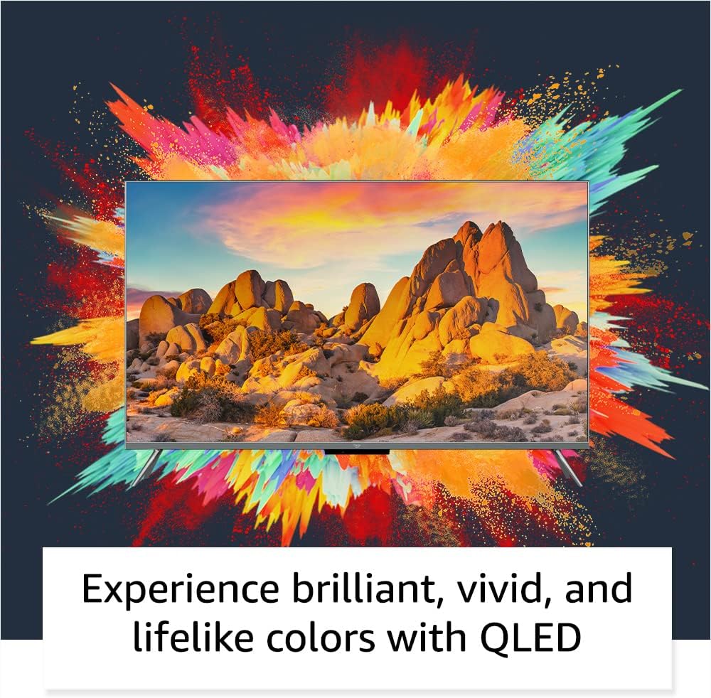 Amazon Fire TV 55" Omni QLED Series 4K UHD smart TV, Dolby Vision IQ, Fire TV Ambient Experience, local dimming, hands-free with Alexa