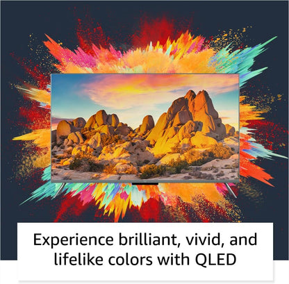 Amazon Fire TV 55" Omni QLED Series 4K UHD smart TV, Dolby Vision IQ, Fire TV Ambient Experience, local dimming, hands-free with Alexa