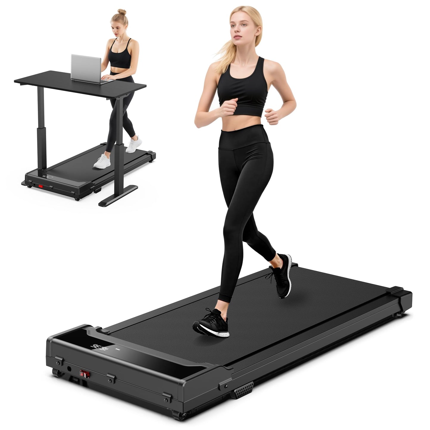 RYTHKORE Walking Pad Treadmill - Portable Under Desk Electric
