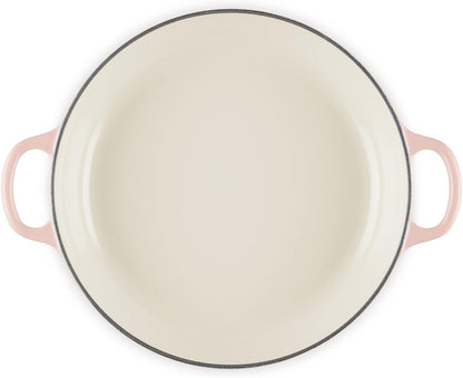 Le Creuset Signature Enameled Cast Iron Petal Braiser, 2.25qt., Peche w/Light Gold Knob