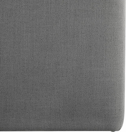 CHITA Dining Chairs with Casters Set of 4, FSC Certified Upholstered Armless Modern Rolling Dining Chairs with Rollers for Bedroom Reading Room Living Room, Grey