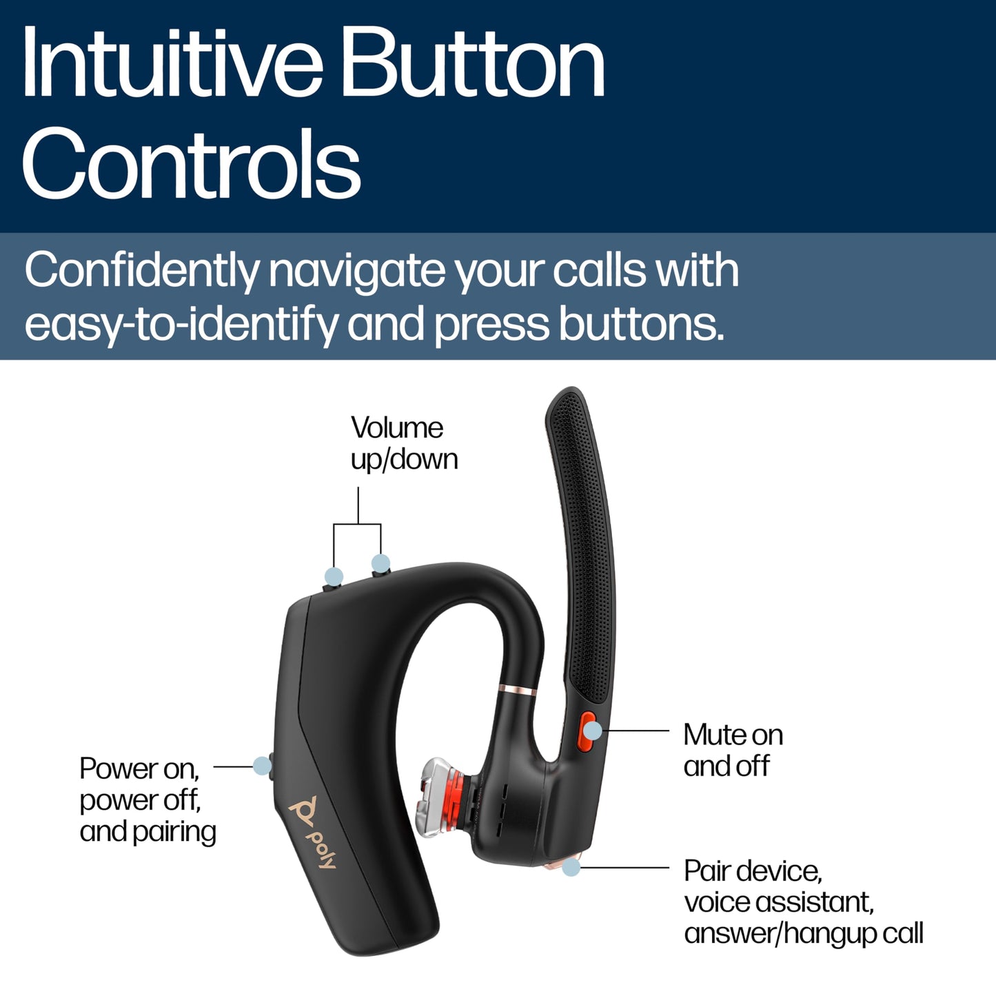 POLY Voyager Legend 50 UC Bluetooth Headset with Case
