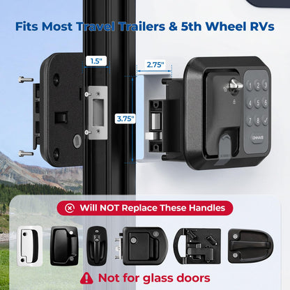 ONNAIS Full Metal RV Keyless Entry Door Lock with Remote