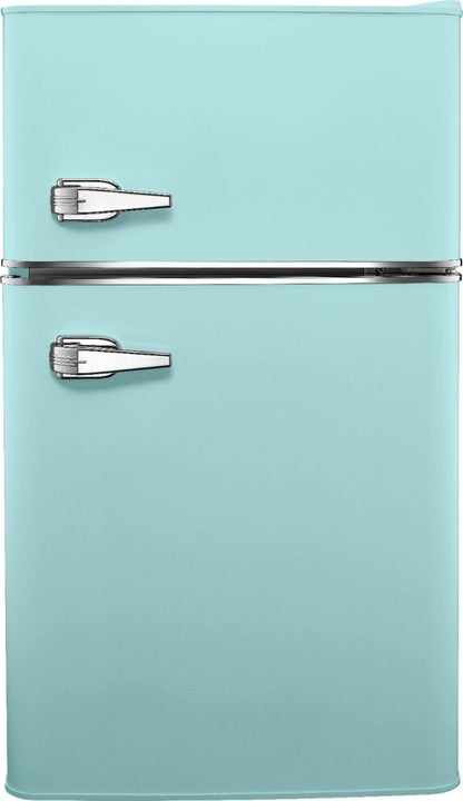 3.1 Cu. ft. Retro Mini Fridge with Top Freezer – Cool Mint