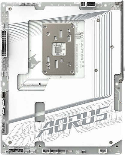 GIGABYTE X870 AORUS Stealth ICE Reverse-Connect ATX Motherboard, Support AMD Socket AM5 Processors, DDR5, 16+2+2 Power Phase, 4X M.2, PCIe 5.0, USB4, WIFI7, 5GbE, PCIe EZ-Latch Plus, 5 Year Warranty