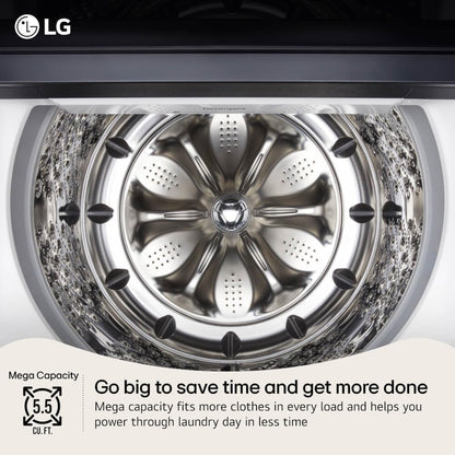 LG WT8400CW 5.5 Cu. Ft. White Mega Capacity Smart Top Load Washer w/EasyUnload