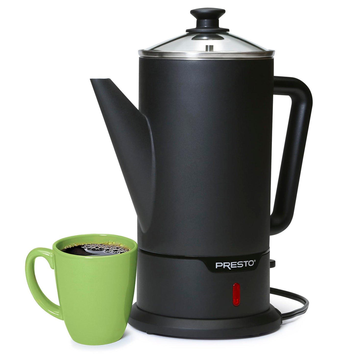 PRESTO 12-Cup Stainless Steel Cordless Coffee Percolator