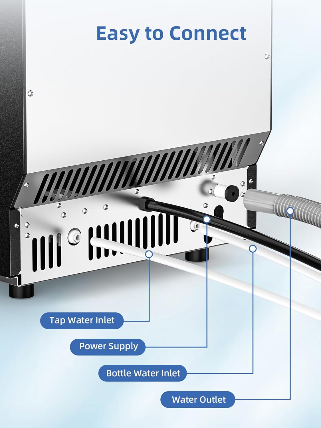 COWSAR Commercial Ice Maker Machine 100Lbs/24H, Stainless Steel Undercounter Ice Maker with 33Lbs Storage Capacity, Self-Cleaning Freestanding Ice Machine for Home, Bar, Restaurant, Office, Outdoor
