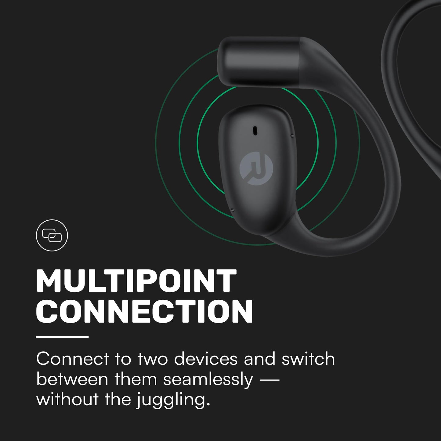 RAYCON Essential Open Ear Earbuds - Wireless Bluetooth, Sweat-Resistant