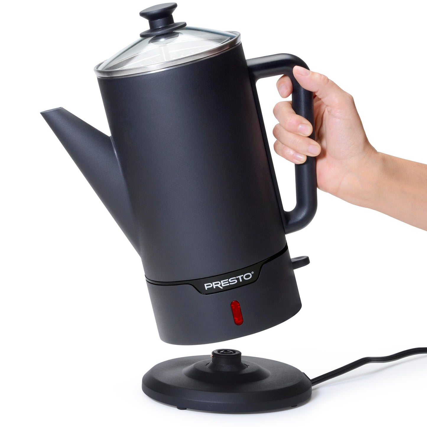 PRESTO 12-Cup Stainless Steel Cordless Coffee Percolator