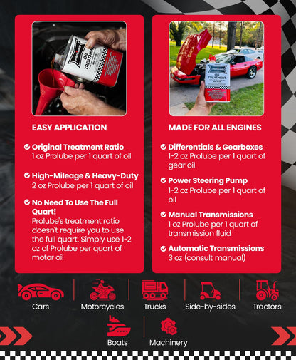 PROLUBE Oil Treatment - Engine Oil Additive for Gas & Diesel
